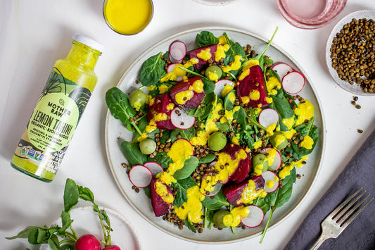 Beet and Lentil Salad with Lemon Tahini