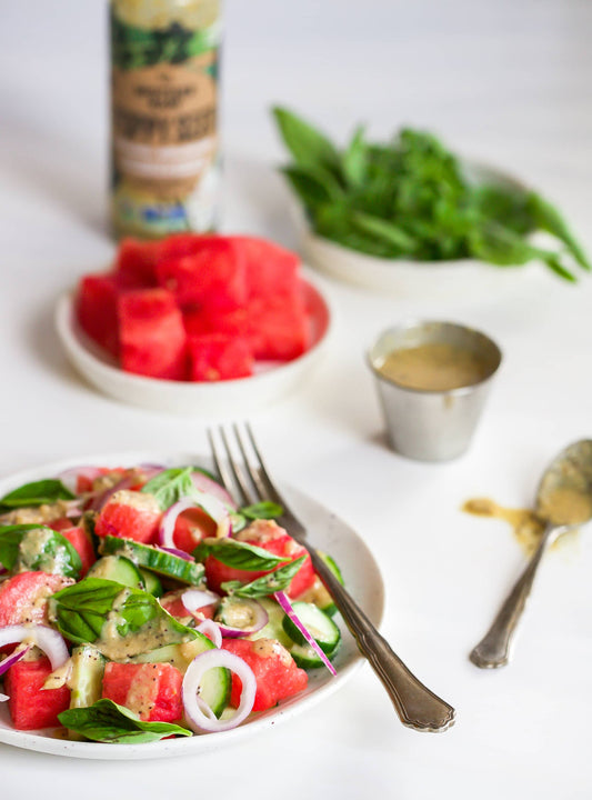 Fresh Watermelon Salad with Poppy Seed Dressing