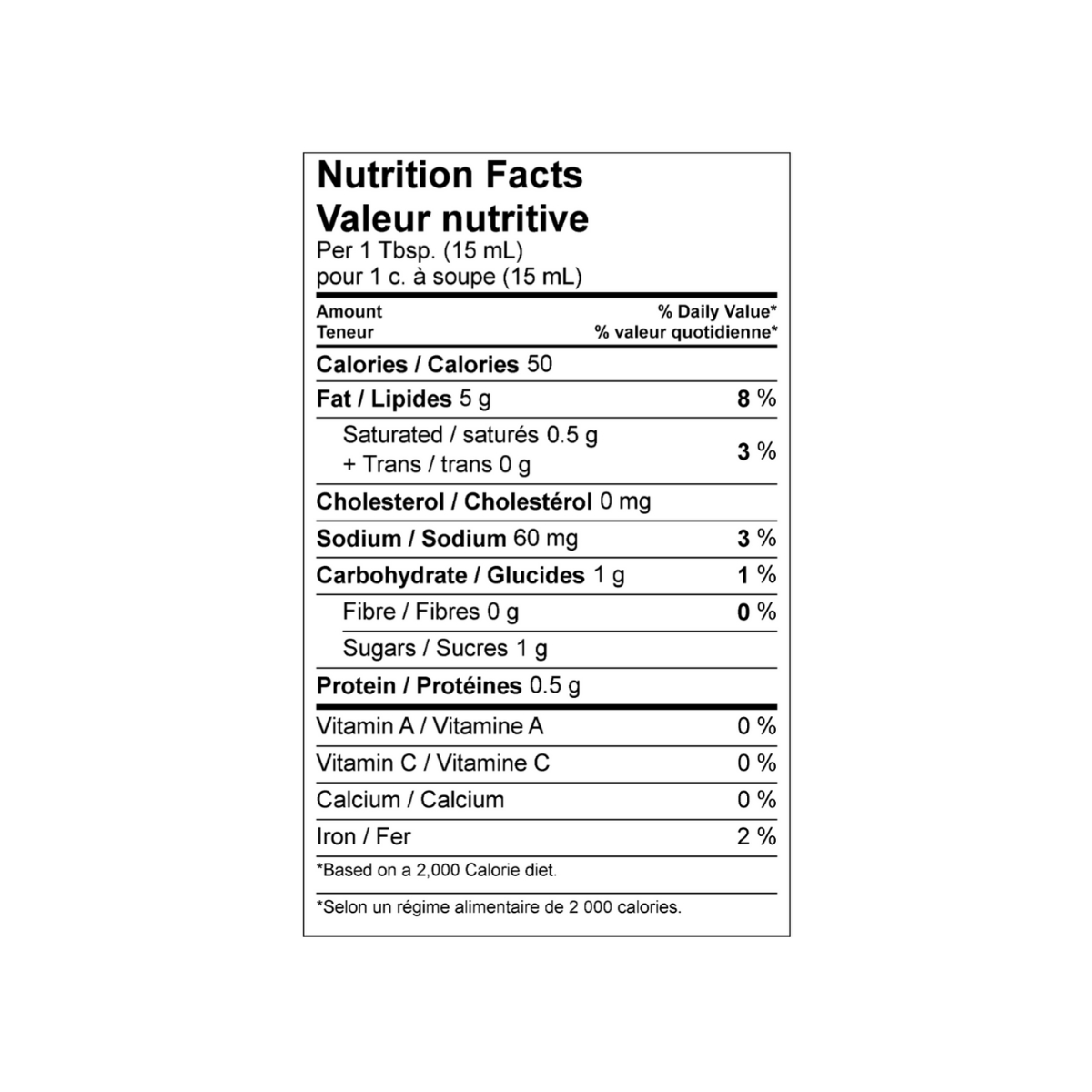 Vegan Organic  Smoky Chipotle Ranch Dressing Nutrition Information