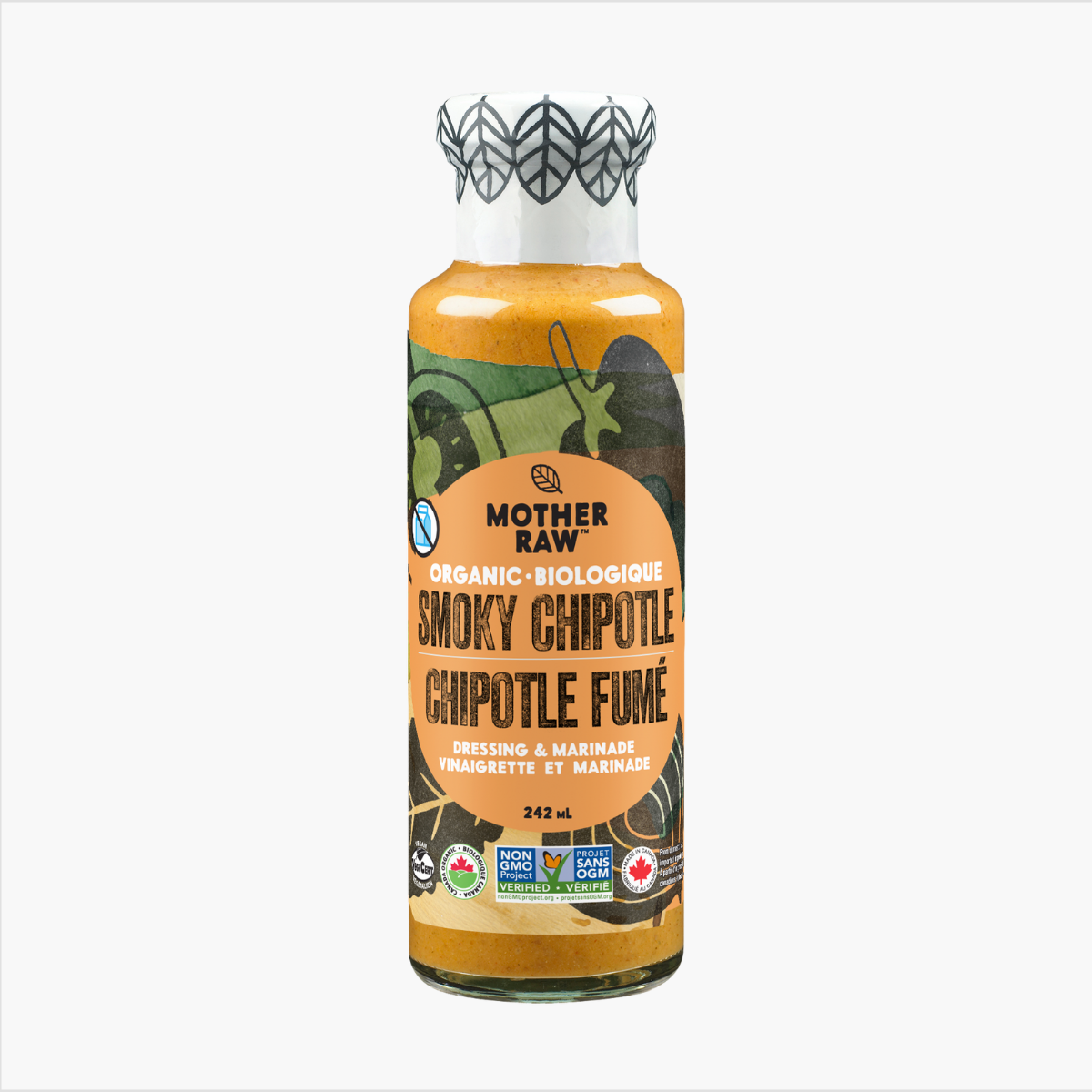 Vegan Organic Smoky Chipotle Ranch Dressing Bottle